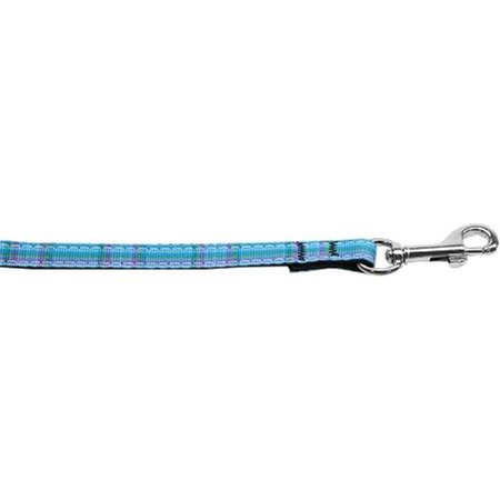 UNCONDITIONAL LOVE Plaid Nylon Collar Blue .37 wide 6ft Lsh UN787855